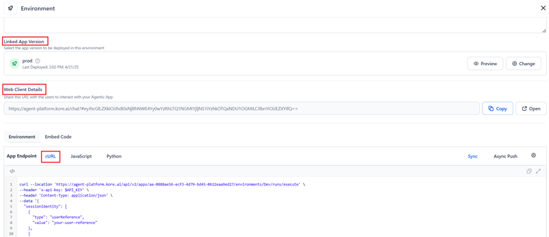 Web client details Web client details