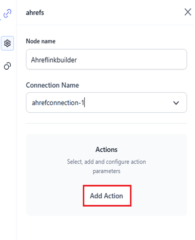 click add action