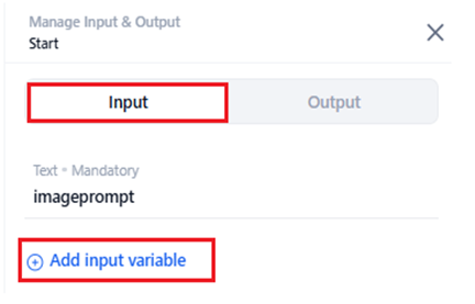 add input variable