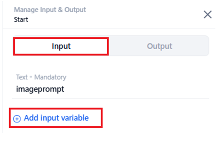 add input variable