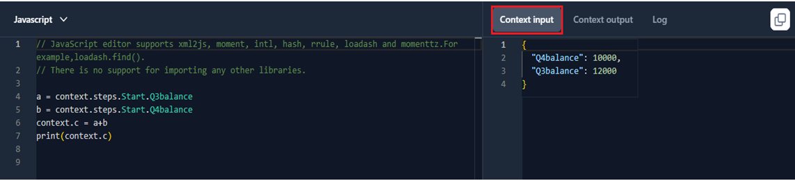 context input