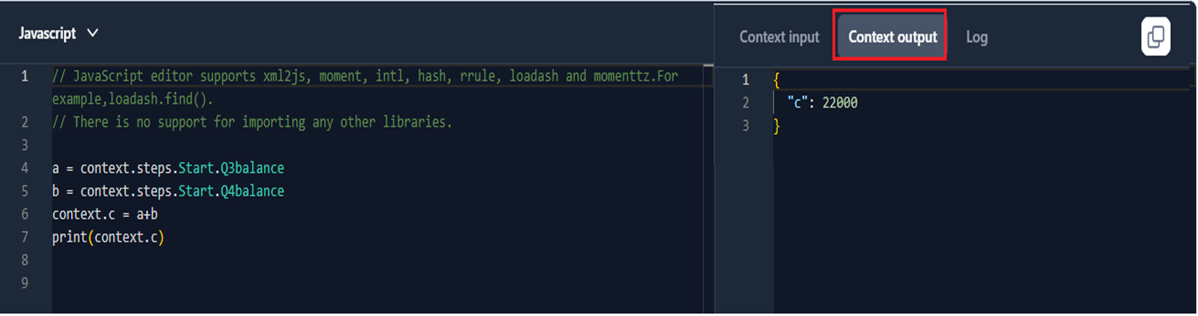 context output