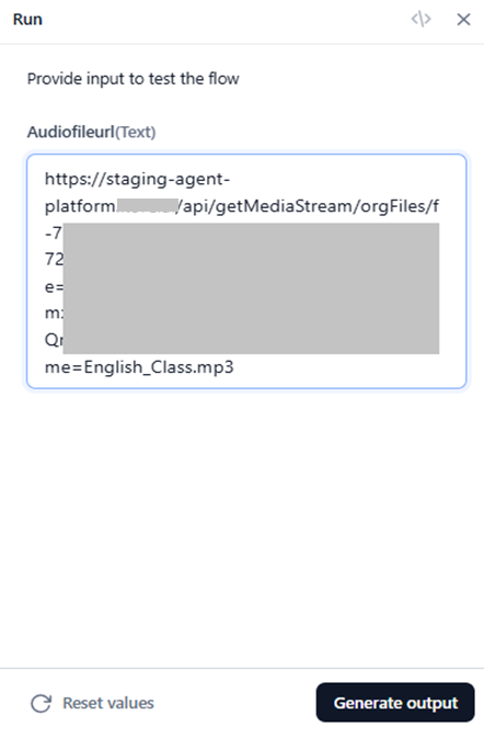 generate output