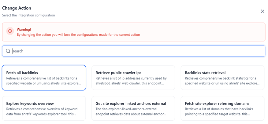select action