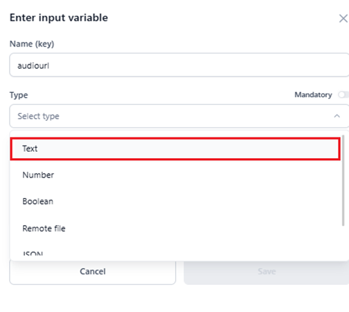 select text type input