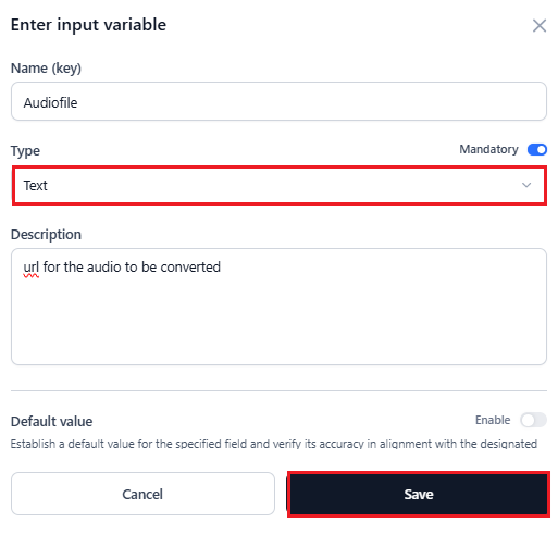 select text and save