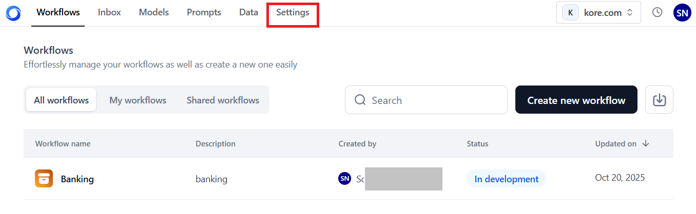 access settings access settings