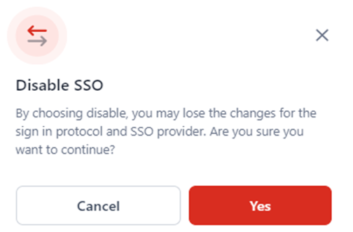 disable sso screen disable sso screen
