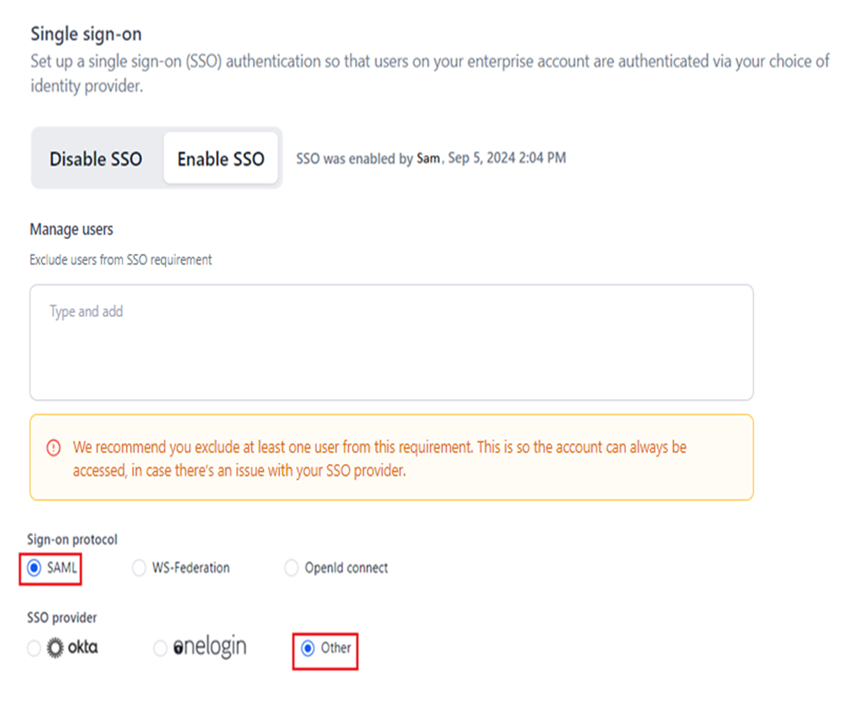 other sso provider other sso provider
