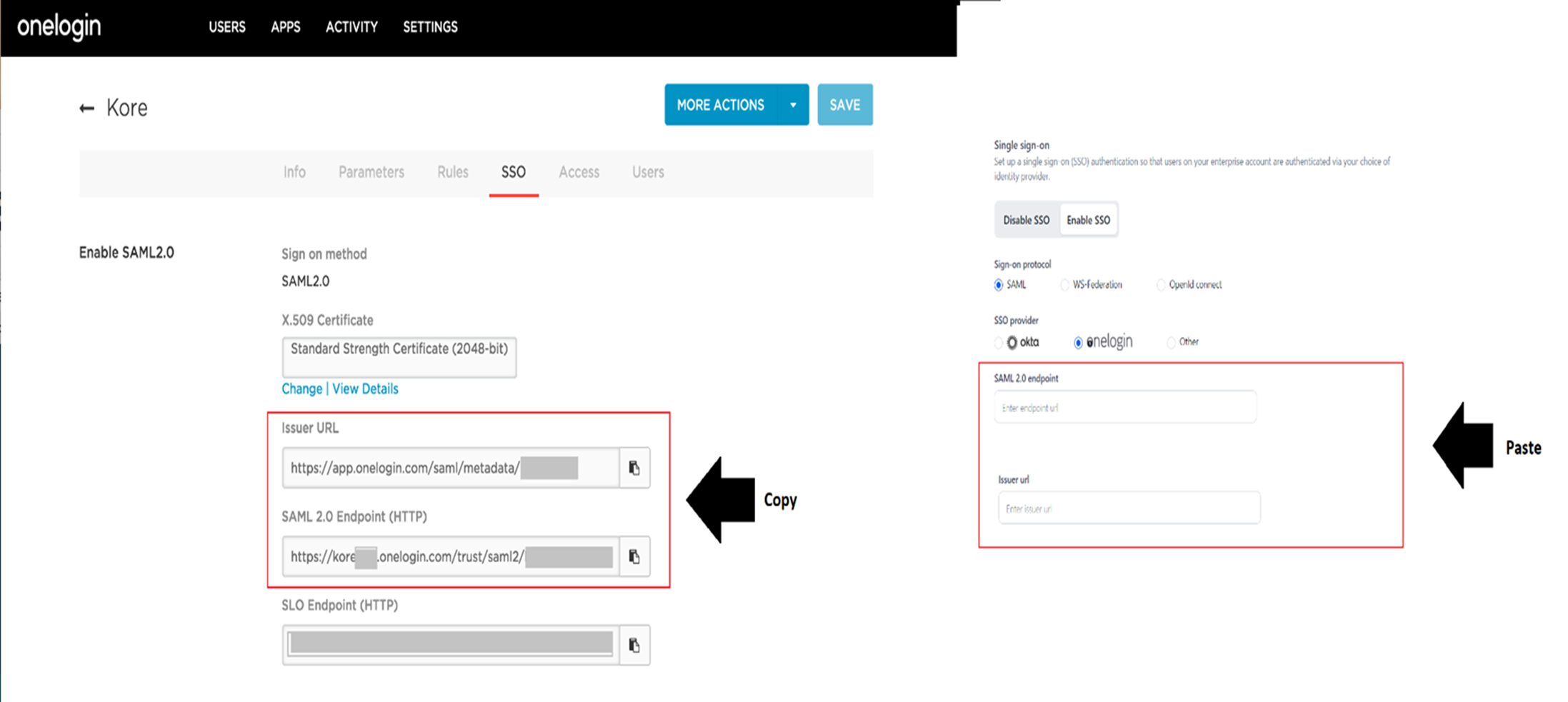 paste one login issuer url paste one login issuer url