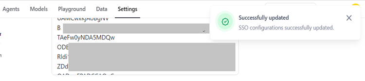 sso updated successfully message sso updated successfully message