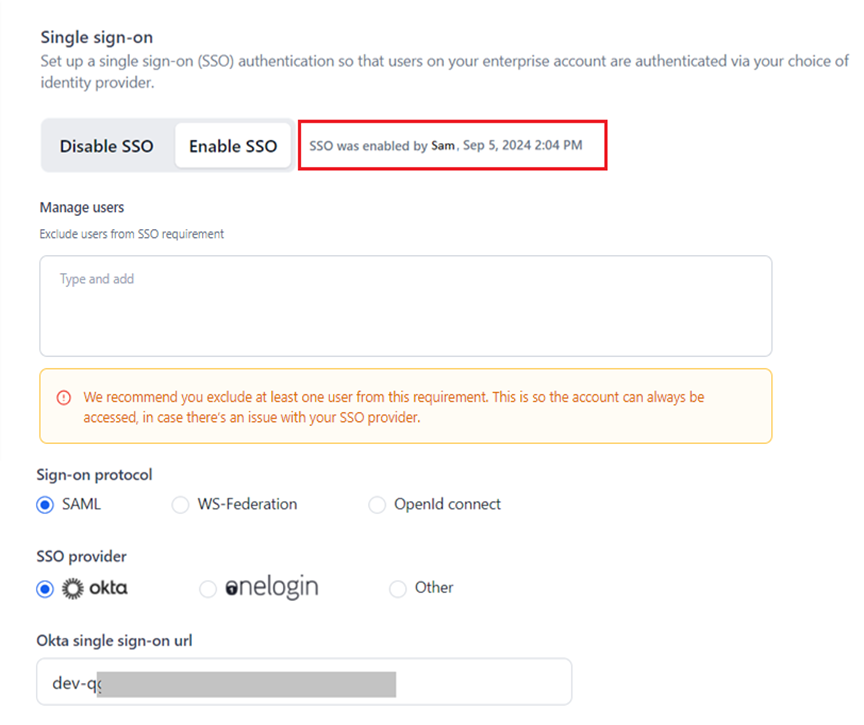 sso timestamp sso timestamp