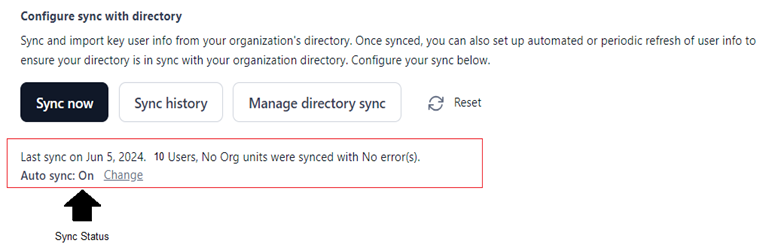 configure sync with directory