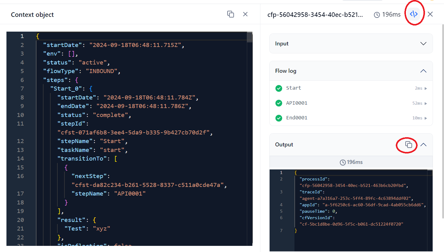 Viewing detailed run information