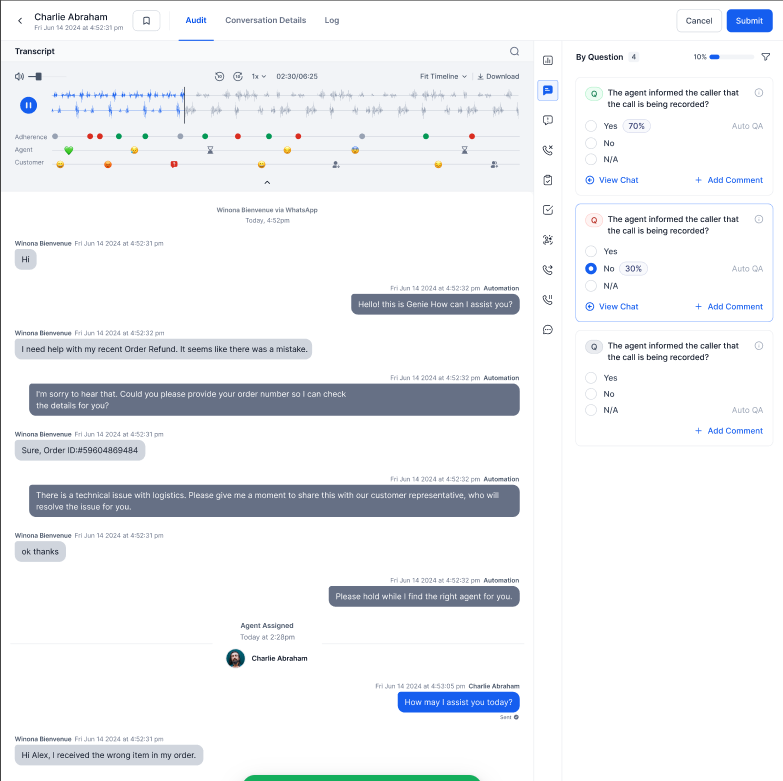Audit-Specific Conversation Audit-Specific Conversation