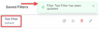 Filter Marked Default